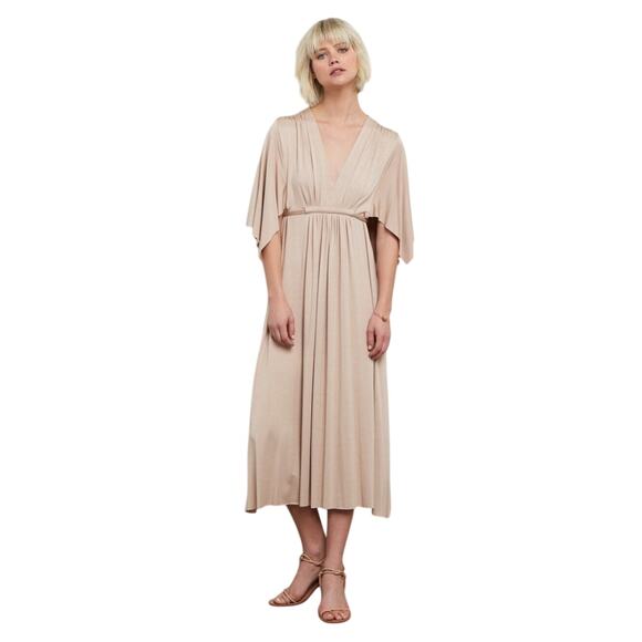 Rachel Pally Kaftan Maxi Dress Medium Cream Stretch Modal - Picture 1 of 15